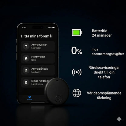 GP90 - Smart GPS-tracker utan abonnemang (Android/Apple)