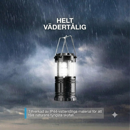Solcellsdriven Campinglampa med Fläkt och Powerbank