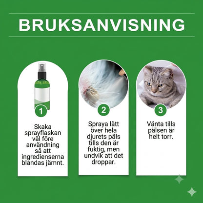 Naturlig fästing- och loppspray för hund och katt