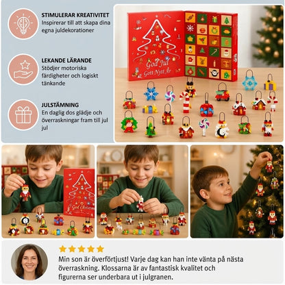 Julkalender med byggklossar