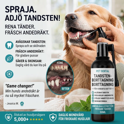 Skonsam tandvårdsspray för husdjur