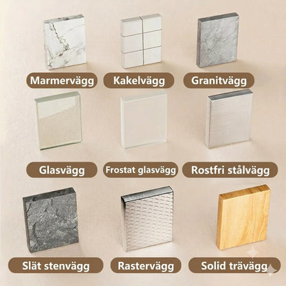Självhäftande L-formade Väggkrokar – 5-pack i ABS och PS