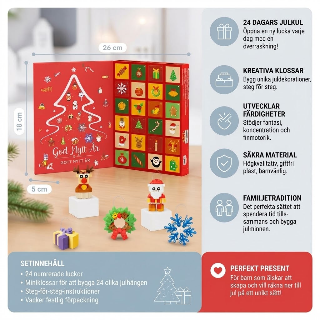 Julkalender med byggklossar
