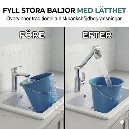 1080° vridbar kranförlängare med 2 vattenlägen (stänksäker)