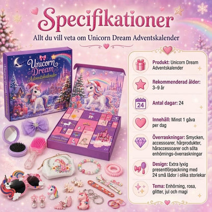 Enhörningsadventskalender för barn