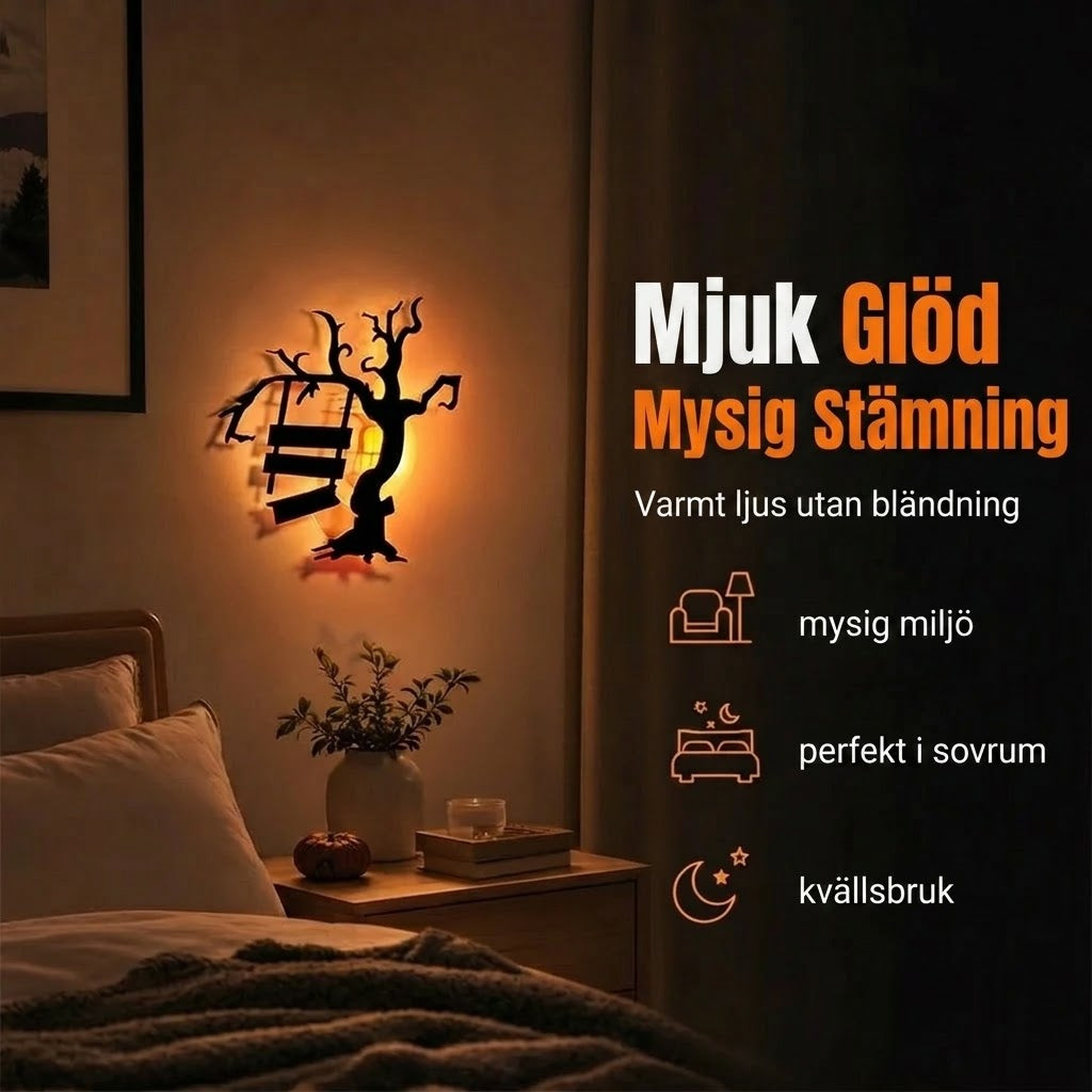 Självlysande Halloween-väggdekaler