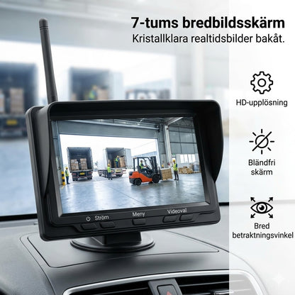 Trådlöst backkamerasystem av hög kvalitet med 7-tums bredbildsskärm