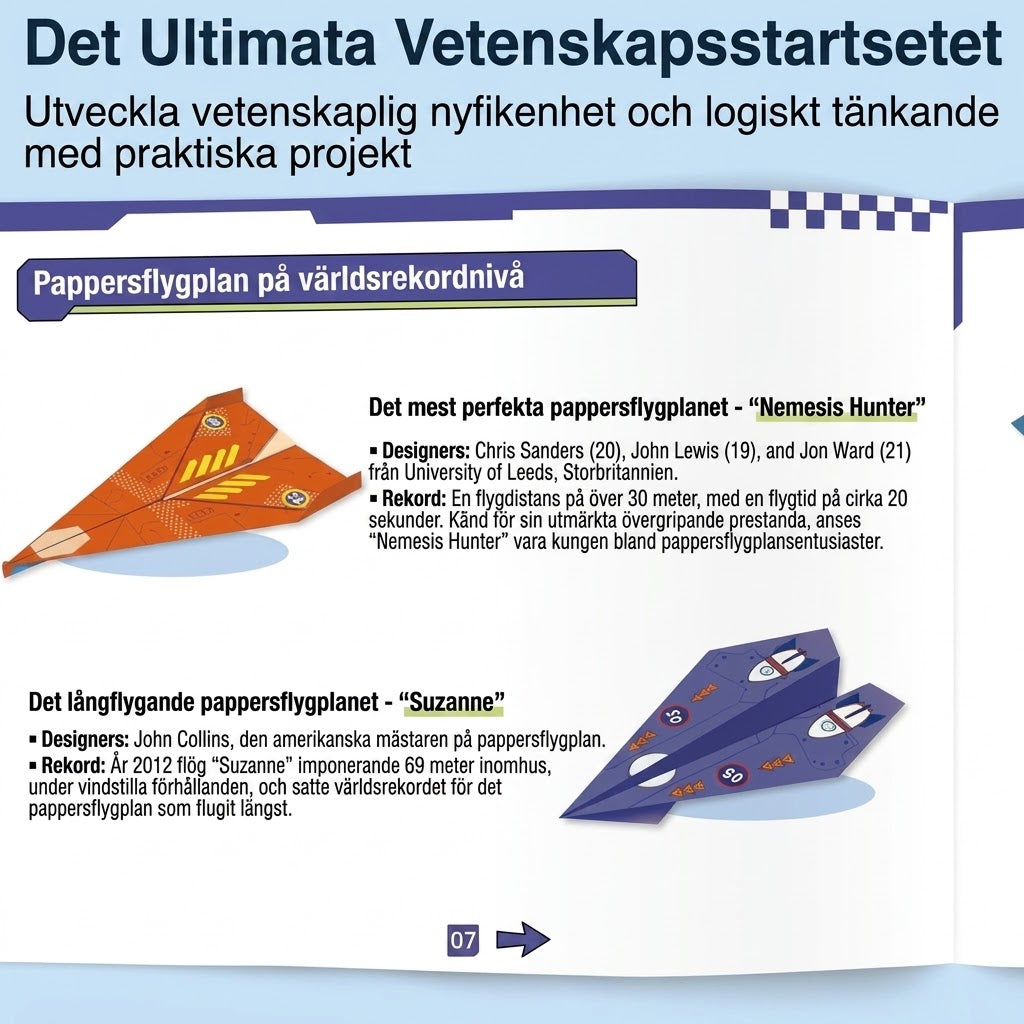 Byggset för pappersflygplan med 10 modeller