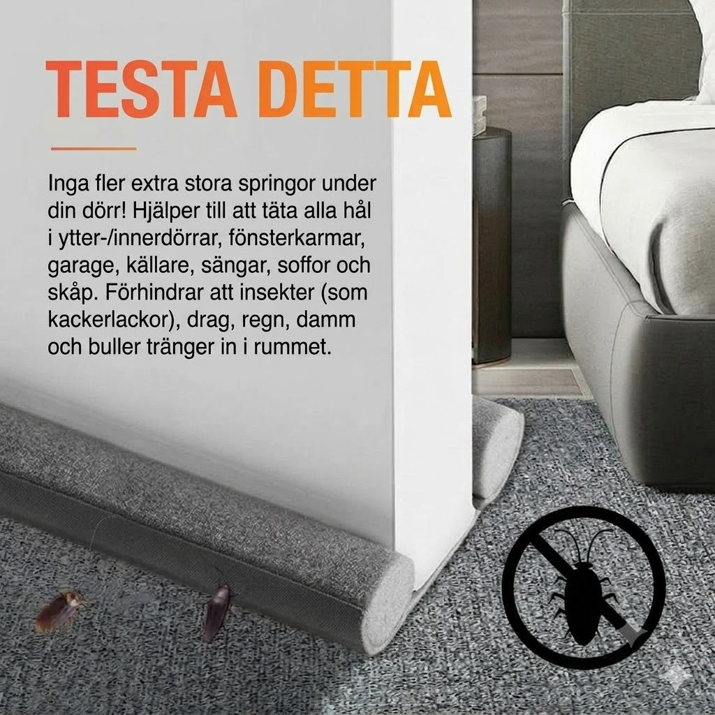 Tätningslist för dörrunderkant – stoppar insekter, drag och buller