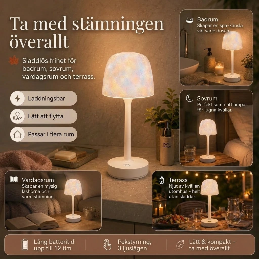 LumaWave bärbar stämningslampa med vågprojektion