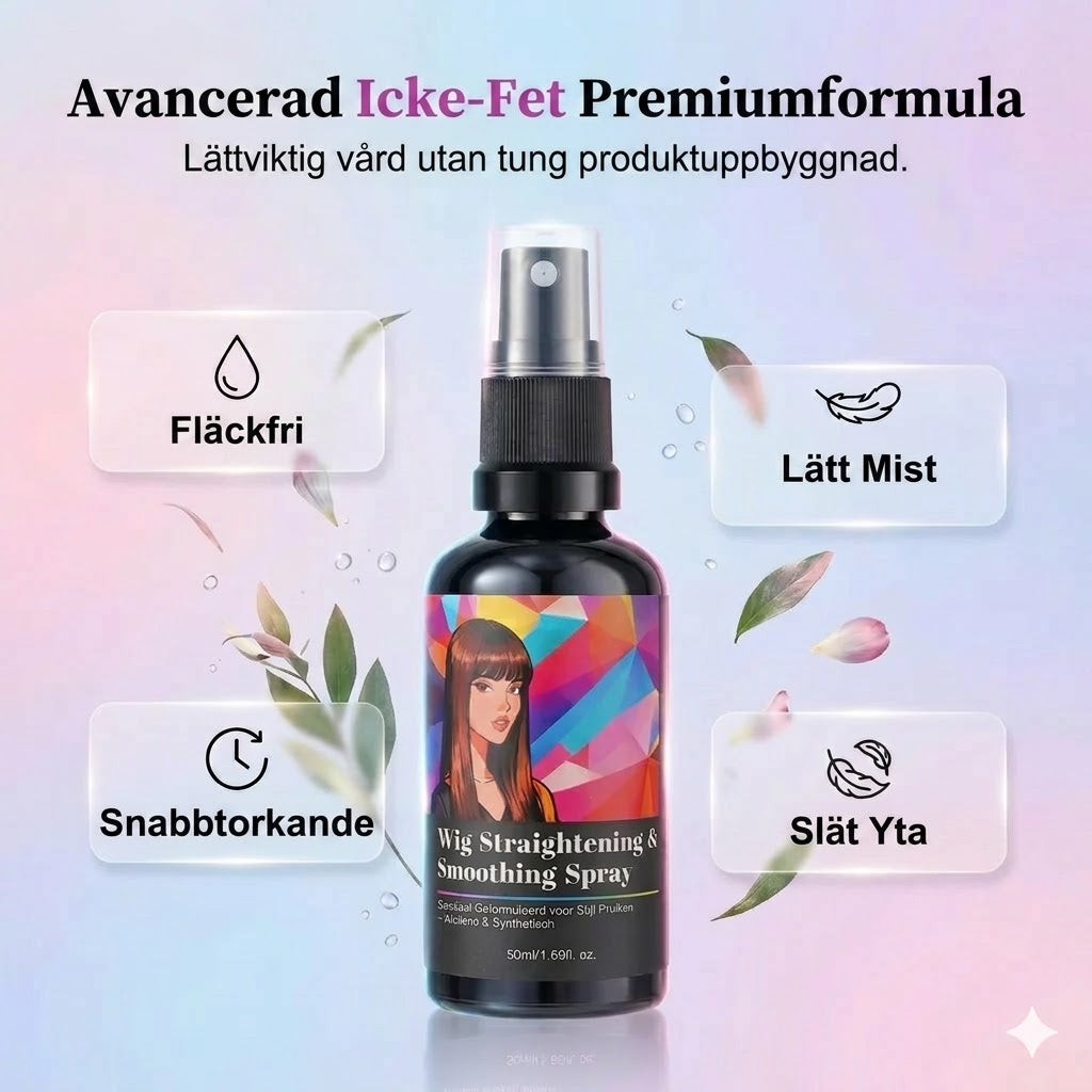 Hårspray för plattning och utslätning av peruker