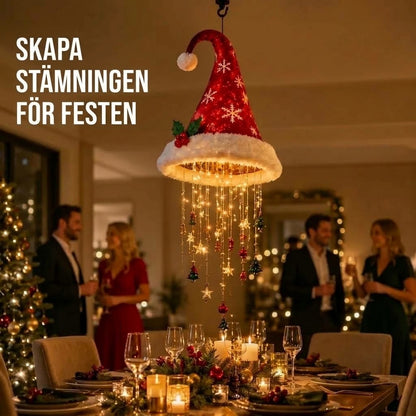LED-julljuskrona med tomteluvor för juldekoration
