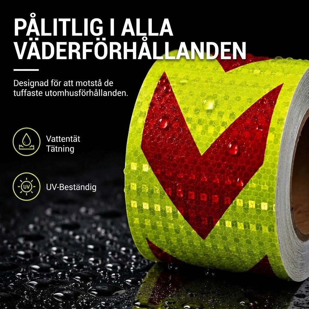 Vattentät självhäftande reflekterande piltejp 5 meter