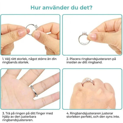 Osynliga ringstorleksjusterare set med 8 stycken