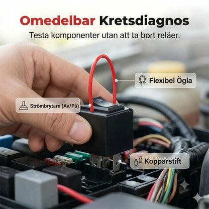 Testkit för bilreläer med startkablar