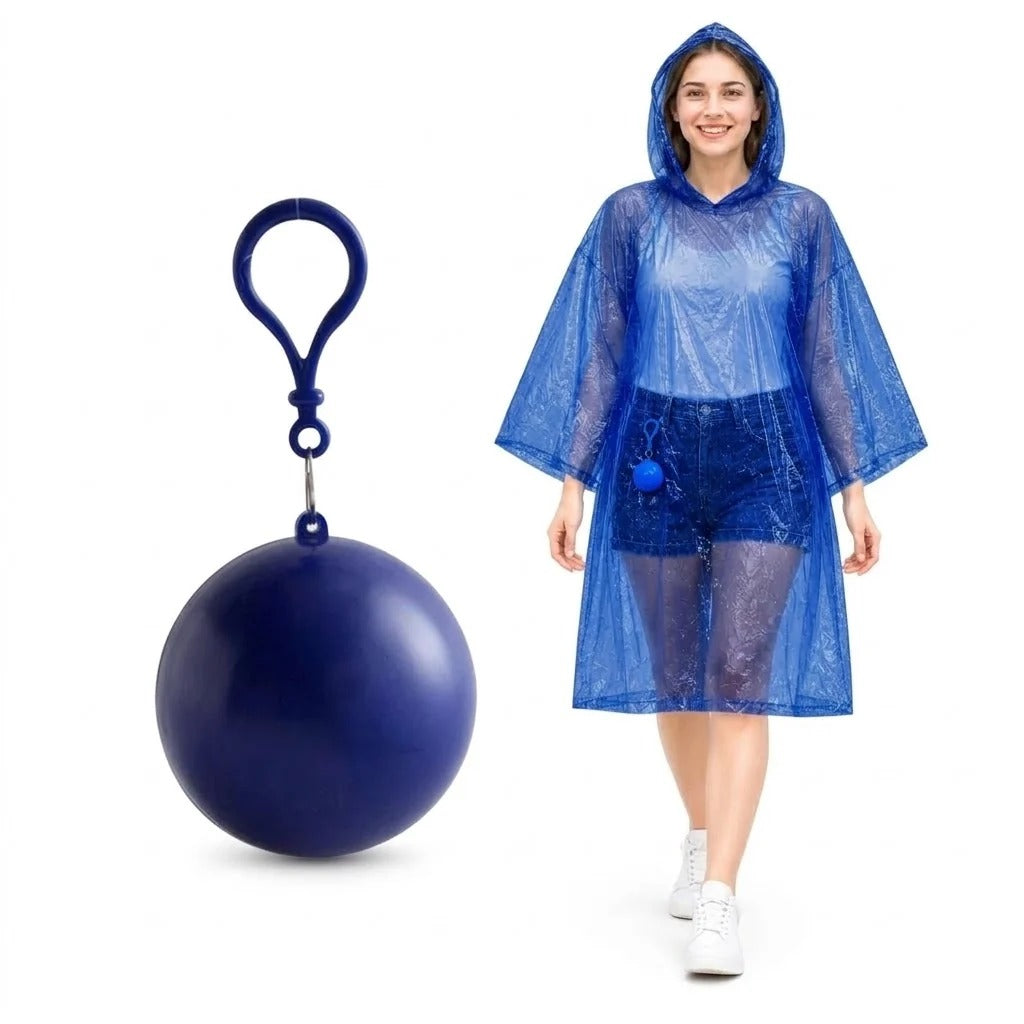 Kompakta vattenavvisande regnponchos 5-pack