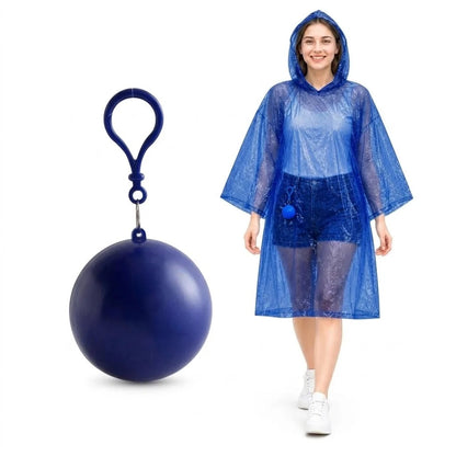 Kompakta vattenavvisande regnponchos 5-pack