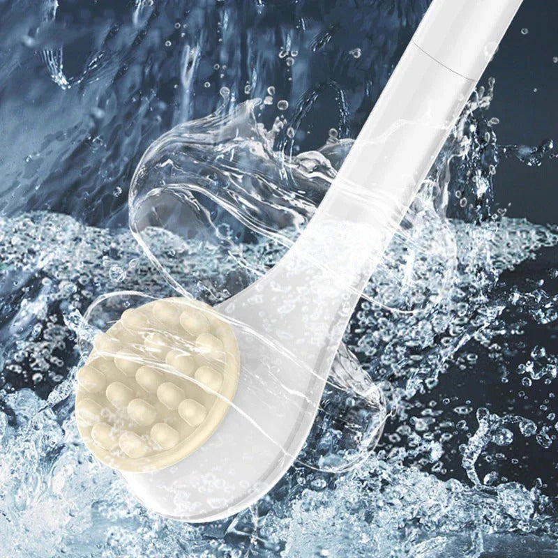Elektrisk badborste med långt skaft för djuprengöring och exfoliering