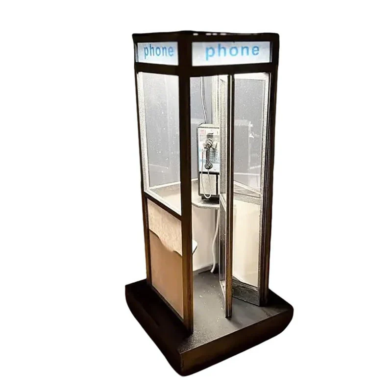Retro telefonkiosk-lampa