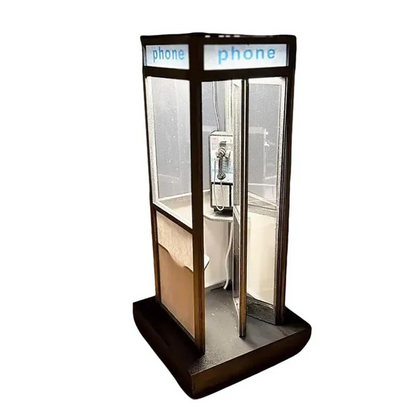 Retro telefonkiosk-lampa