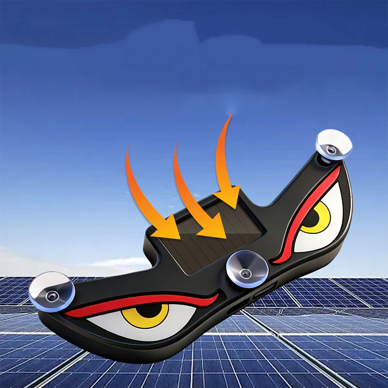 Häftiga solcellsdivna LED-demon eyes