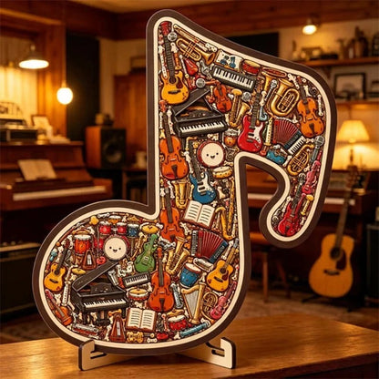Musikpussel i trä för kreativt tänkande