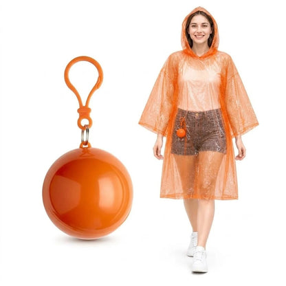 Kompakta vattenavvisande regnponchos 5-pack
