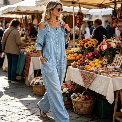 Jumpsuit med Vida Ben och Sidfickor
