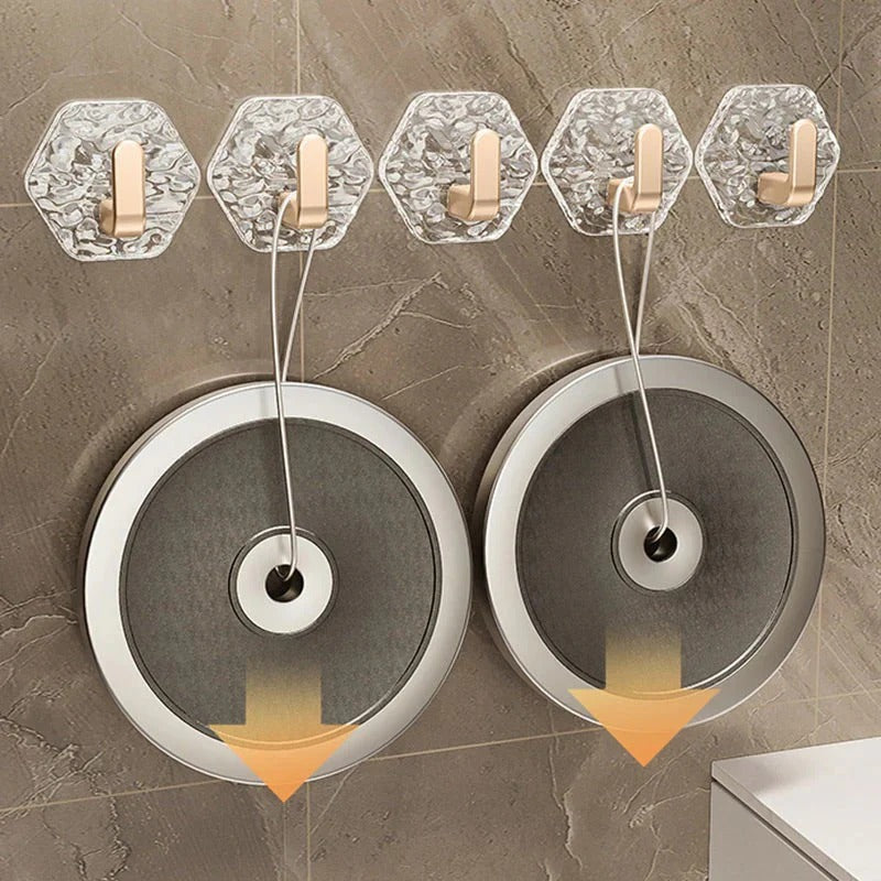 Självhäftande L-formade Väggkrokar – 5-pack i ABS och PS