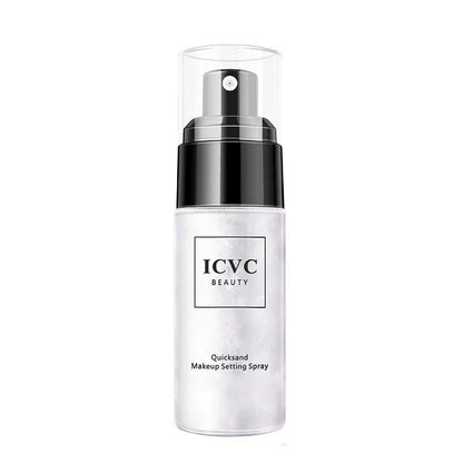Nedmattande och vattenfast settingspray för smink med SPF 45
