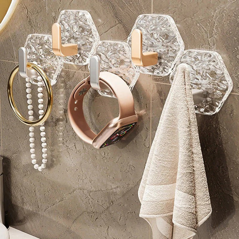 Självhäftande L-formade Väggkrokar – 5-pack i ABS och PS