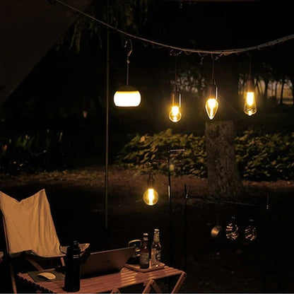 Solcellsdriven tältbelysning (USB-uppladdningsbar LED-campinglykta)