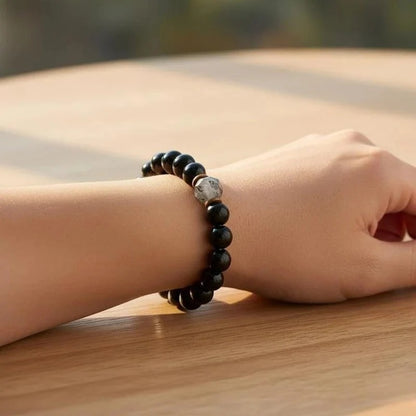 Skyddande armband med obsidian och turmalin