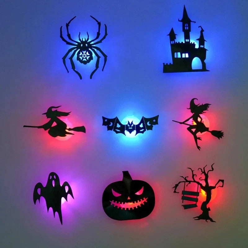 Självlysande Halloween-väggdekaler