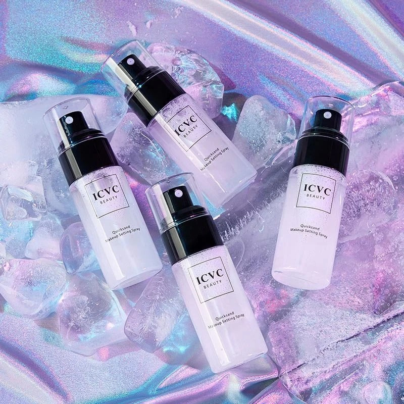 Nedmattande och vattenfast settingspray för smink med SPF 45