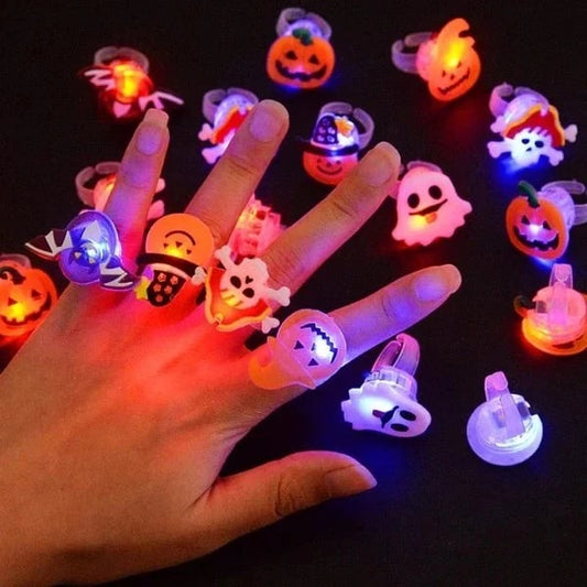 50-pack LED-ringar för halloween