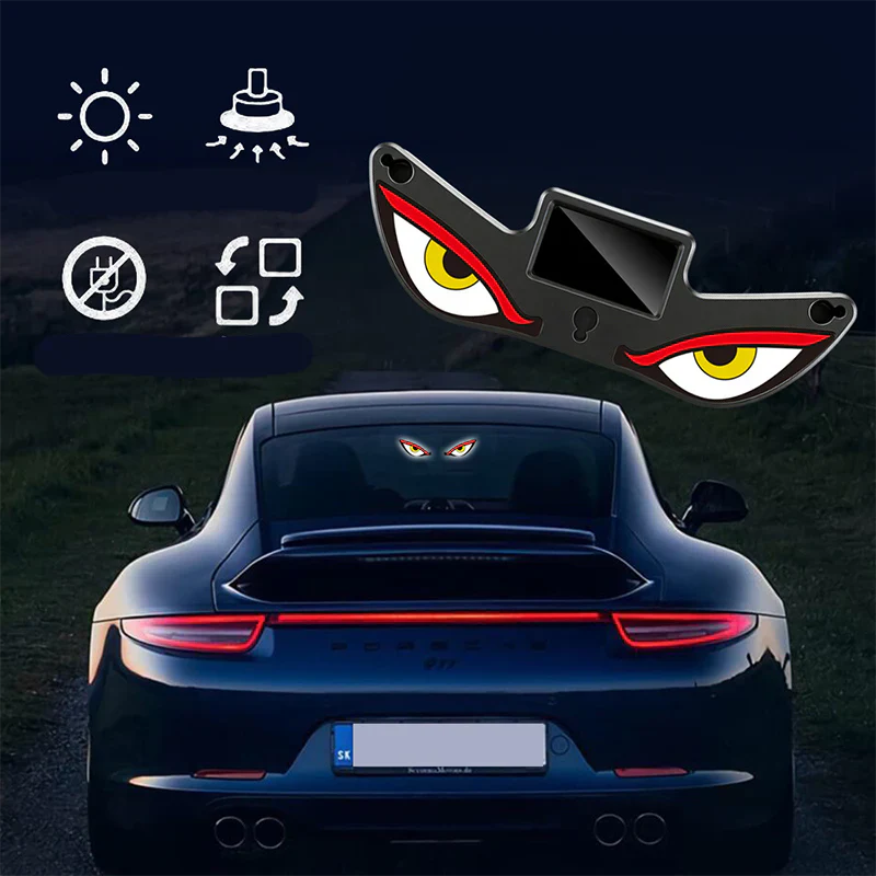 Häftiga solcellsdivna LED-demon eyes