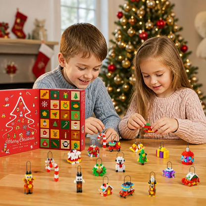 Julkalender med byggklossar