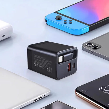 65W 3-i-1 smart utdragbar snabbladdare