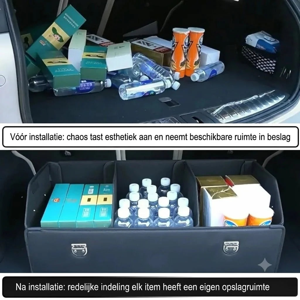 Hopfällbar bagageutrymmesorganisatör
