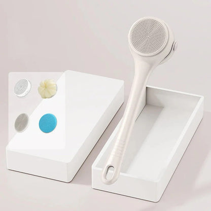 Elektrisk badborste med långt skaft för djuprengöring och exfoliering