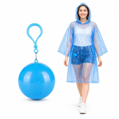 Kompakta vattenavvisande regnponchos 5-pack