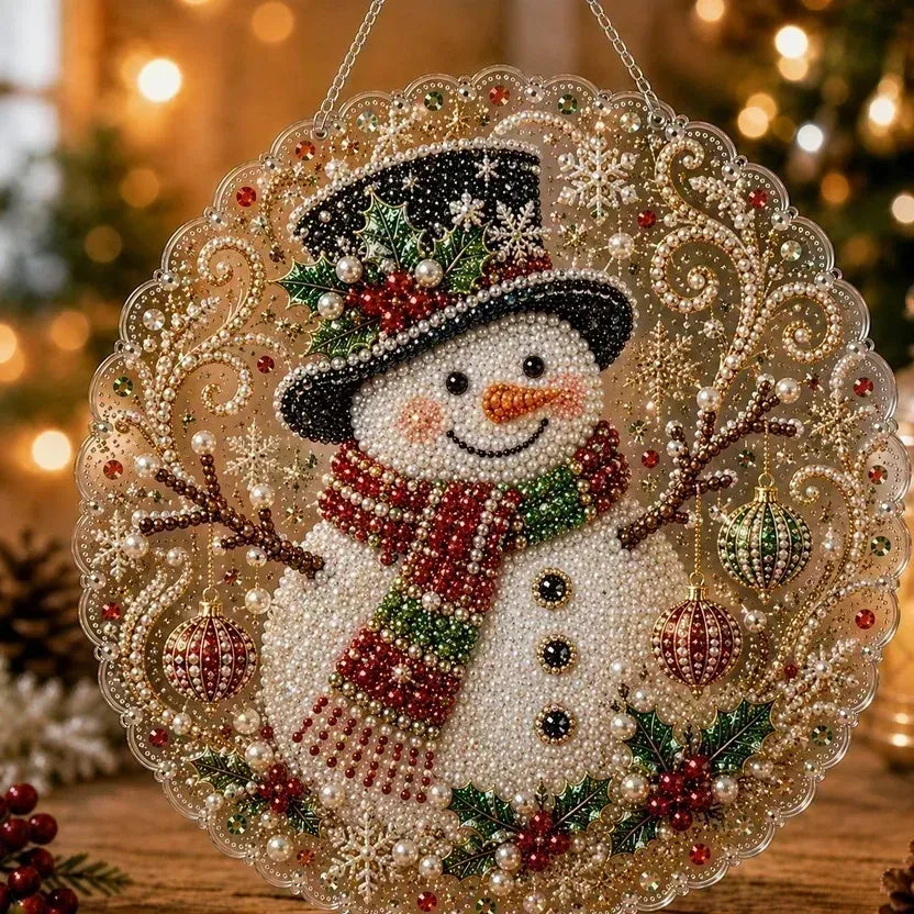 DIY diamantmålning julhängen med pärlor