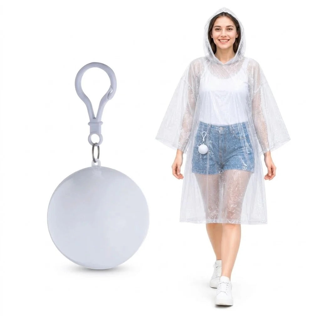 Kompakta vattenavvisande regnponchos 5-pack