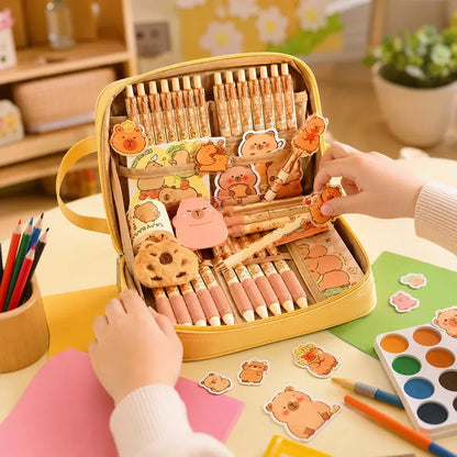 Kapibara skolset med organizer 50 delar