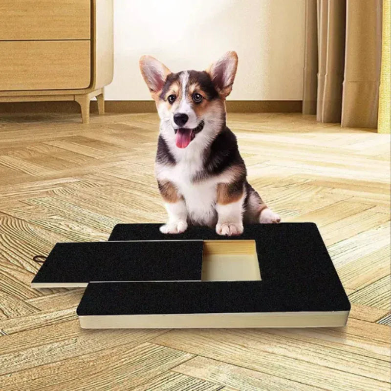 Klösbräda i trä för hundklor med godisfack