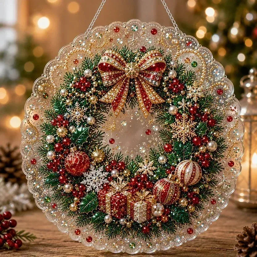 DIY diamantmålning julhängen med pärlor