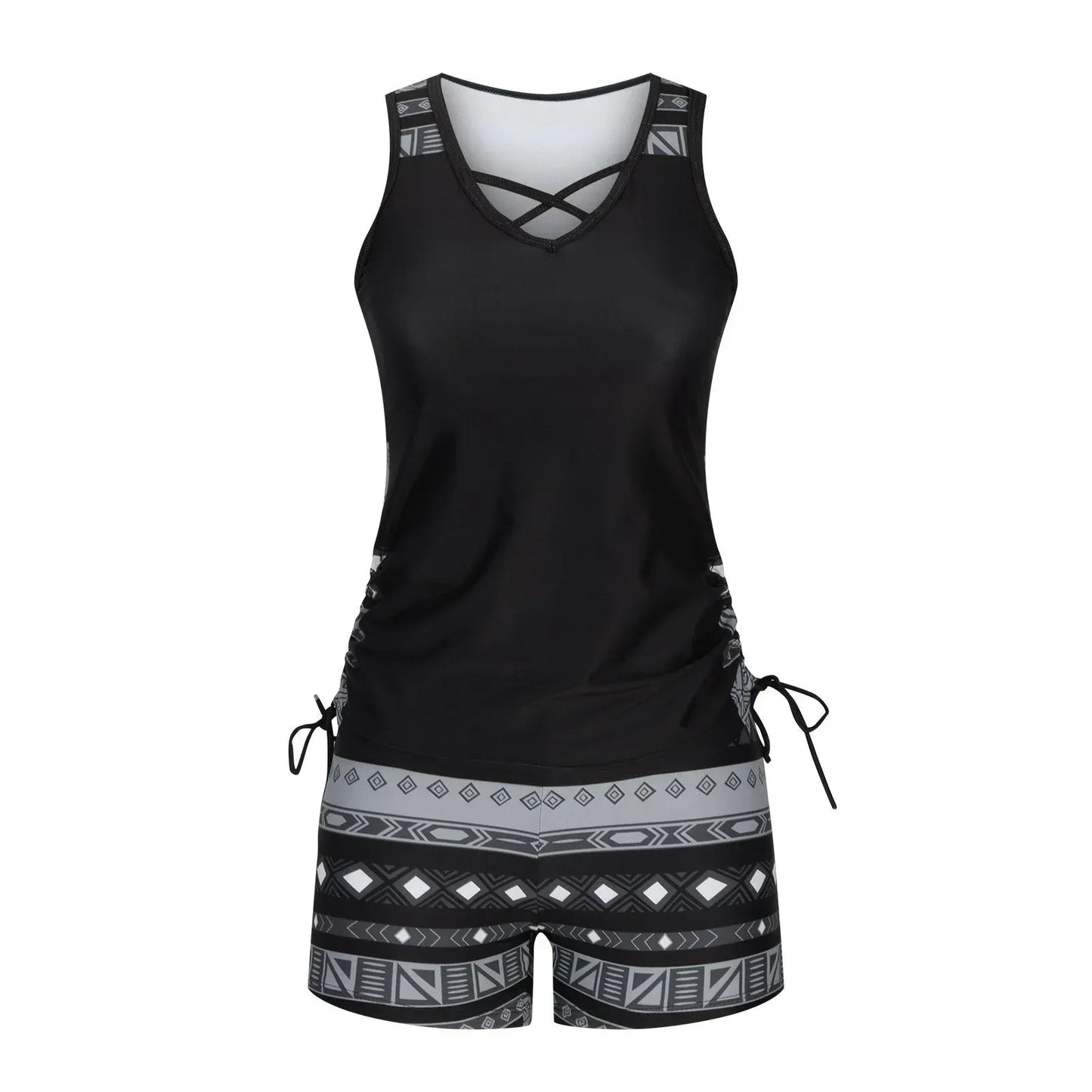 BohoBelle tankini med högmidjade badshorts