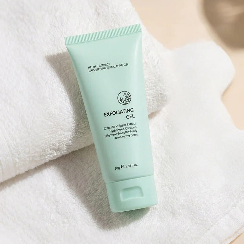 Exfolierande gel med örtextrakt för lyster