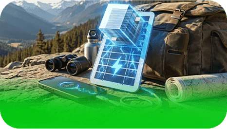 Smart bärbar solcellsladdare